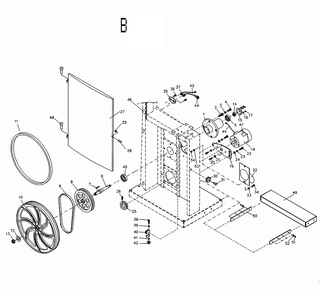 Fig-1 Diagram and Parts List for 708749B  Jet Table Saw