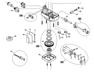 Fig-1 Diagram and Parts List for AL-CE-500D 350083 Jet Mill