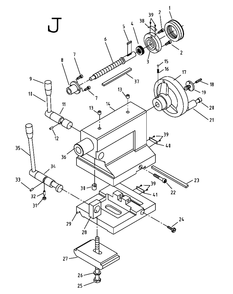 Fig-10 Diagram and Parts List for 321142  Jet Lathe