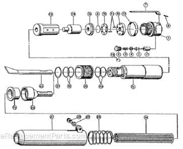 Part Location Diagram of JT9-F25-02 Jet THROTTLE BUSHING