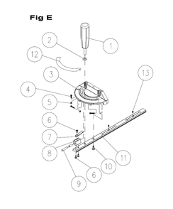 Fig-4 Diagram and Parts List for 725003K  Jet Table Saw