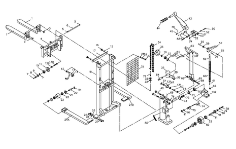 Fig-0 Diagram and Parts List for 140531  Jet Hand Truck & Dolly