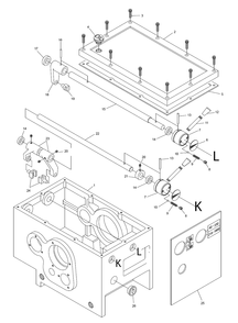 Fig-22 Diagram and Parts List for E-1236VS 892318 Jet Lathe