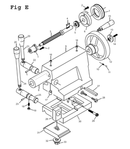 Fig-9 Diagram and Parts List for E-1340VS 892414 Jet Lathe