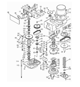 Fig-0 Diagram and Parts List for JTM-1054R 690053 Jet Mill