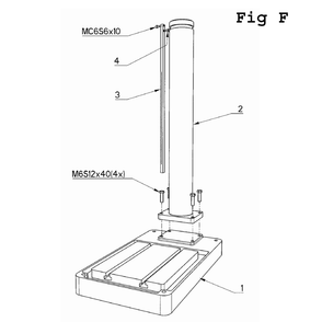 Fig-9 Diagram and Parts List for J-A3008-4 354035 Jet Drill Press