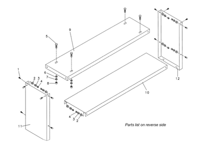 Fig-0 Diagram and Parts List for S-50N 754051 Jet Tool Stand & Cart