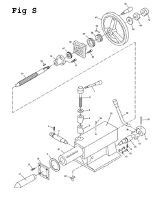 Fig-19 Diagram and Parts List for GH-1640ZX 321439 Jet Lathe