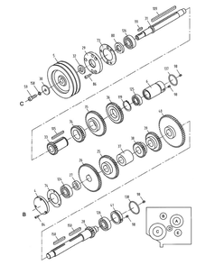 Headstock Assembly Ii Diagram and Parts List for 321459 GH-1340W Jet Lathe