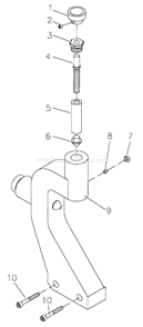 Part Location Diagram of CM9-10B-04 Jet BUSHING