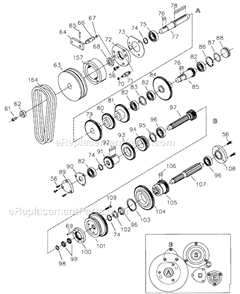 Part Location Diagram of VB-A73 Jet V-Belt