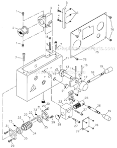 Part Location Diagram of 6-36 Jet Bracket