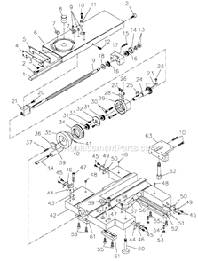 Page I Diagram and Parts List for GH-1440W  Jet Lathe