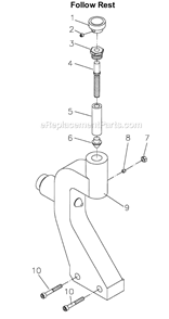 Part Location Diagram of GH1440W-FR-CA Jet Follow-Rest Complete Assembly