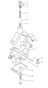 Part Location Diagram of GH1440W-SR-CA Jet Steady-Rest Complete Assembly