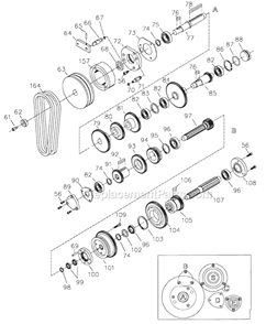 Part Location Diagram of CM9-VB-A74 Jet V-BELT