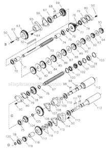 Page F Diagram and Parts List for GH-1440W  Jet Lathe