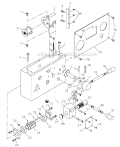 Page G Diagram and Parts List for GH-1440W  Jet Lathe