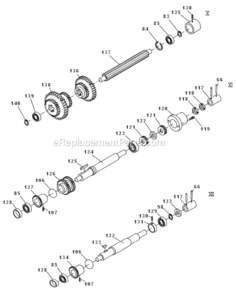 Page L Diagram and Parts List for GH-1440ZX  Jet Lathe
