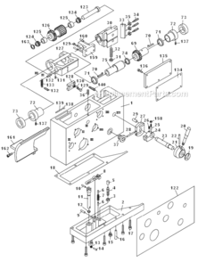 Page M Diagram and Parts List for GH-1440ZX  Jet Lathe