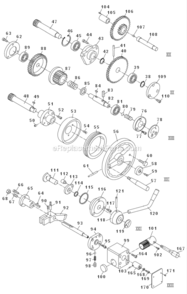 Page N Diagram and Parts List for GH-1440ZX  Jet Lathe