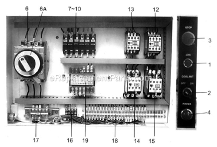 Page AA Diagram and Parts List for GH-1440ZX  Jet Lathe