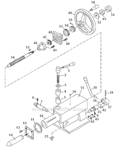 Tailstock_Assembly_I Diagram and Parts List for GH1860ZX  Jet Lathe