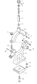 Page R Diagram and Parts List for GHB-1340A  Jet Lathe