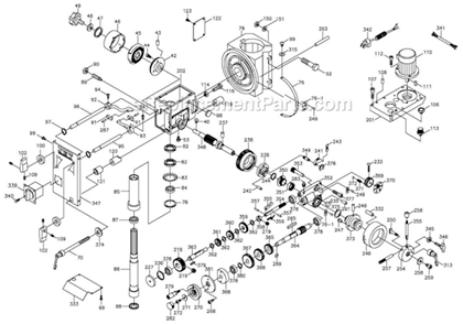 Head Assembly Diagram and Parts List for GHD-20PFT  Jet Drill Press