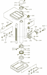 Page C Diagram and Parts List for GHD-20T 354024 Jet Drill Press