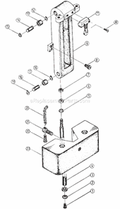 Page B Diagram and Parts List for J-1230R-4 320036 Jet Drill Press