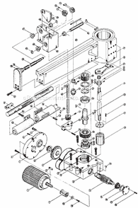 Page D Diagram and Parts List for J-1230R-4 320036 Jet Drill Press