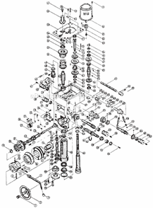 Page F Diagram and Parts List for J-1230R-4 320036 Jet Drill Press