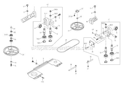 Part Location Diagram of JT9-J-563120A Jet BOTTOM BLADE GUARD