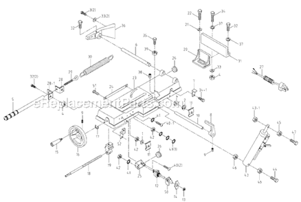 Part Location Diagram of J-5630291 Jet Vise Jaw-Left