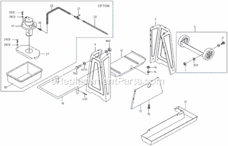 Part Location Diagram of JT9-J-5631191 Jet TRAY