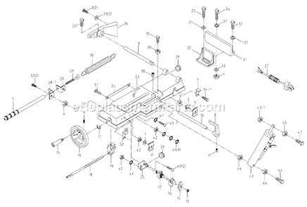 Page C Diagram and Parts List for J-3230 414453 Jet Band Saw