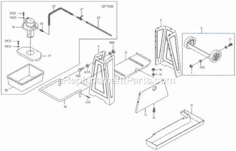 Page D Diagram and Parts List for J-3230 414453 Jet Band Saw