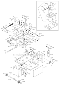 Page B Diagram and Parts List for J-3410-2 414455 Jet Band Saw