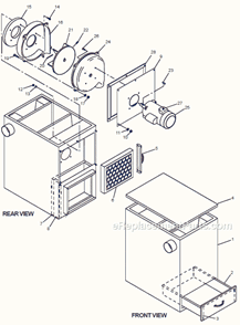 Page C Diagram and Parts List for J-4300A 414600 Jet Sander Polisher