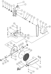 Page A Diagram and Parts List for J-4401A 414603 Jet Sander Polisher