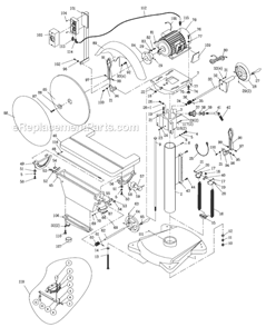 Page A Diagram and Parts List for J-4421-2  Jet Angle Grinder
