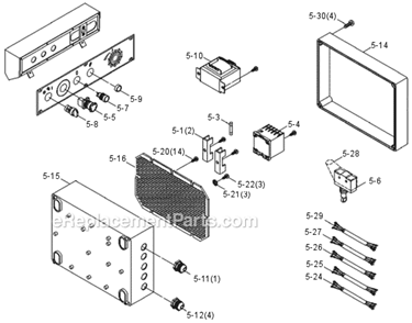 Page C Diagram and Parts List for J-7015 414450 Jet Band Saw