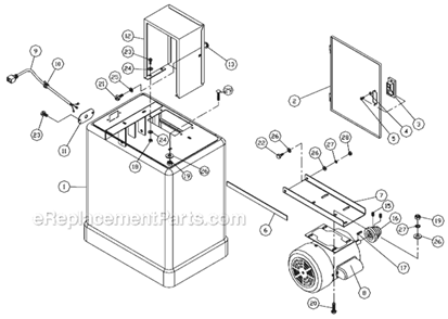 Page A Diagram and Parts List for J-8203 414504 Jet Band Saw