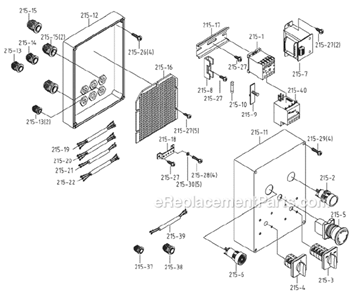 Page D Diagram and Parts List for J-9180 414464 Jet Band Saw