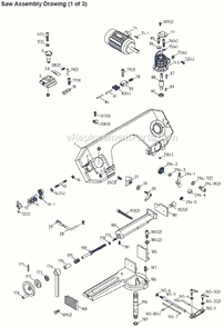 Page A Diagram and Parts List for J-9225 414467 Jet Band Saw