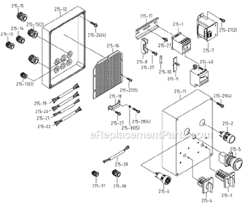 Page D Diagram and Parts List for J-9225 414467 Jet Band Saw