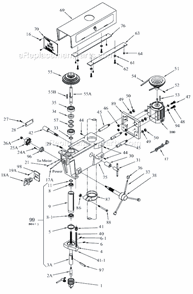 Part Location Diagram of J-5041000 Jet Head Casting