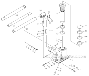 Page A Diagram and Parts List for JBJ-22TL 655557 Jet Jack