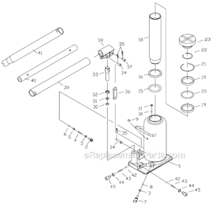 Page A Diagram and Parts List for JBJ-22T 655556 Jet Jack